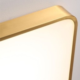 Flush Mount Minimalist Acrylic Square Gold Ceiling Light