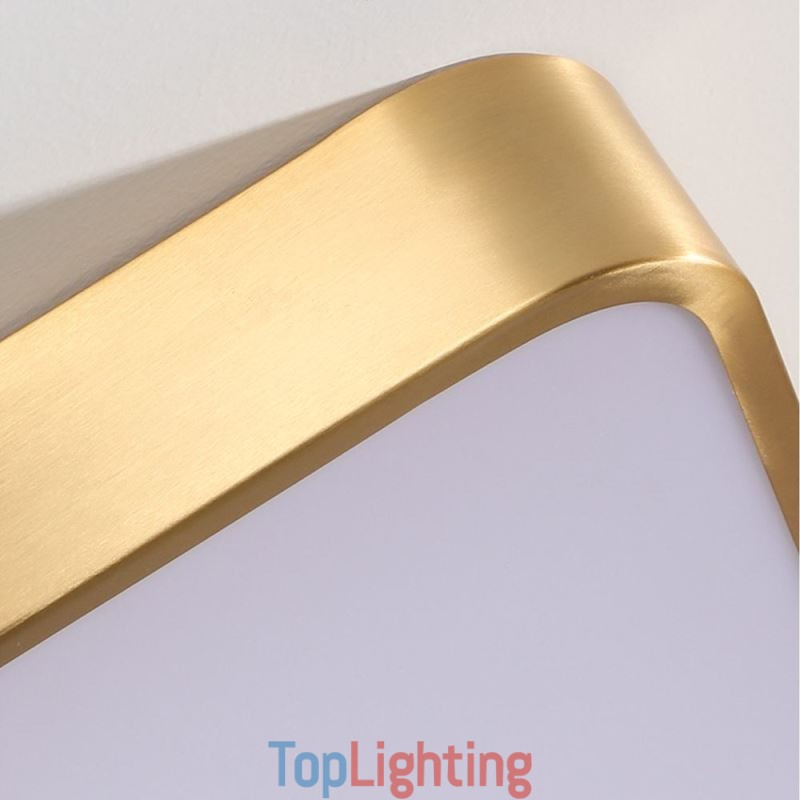 Flush Mount Minimalist Acrylic Square Gold Ceiling Light