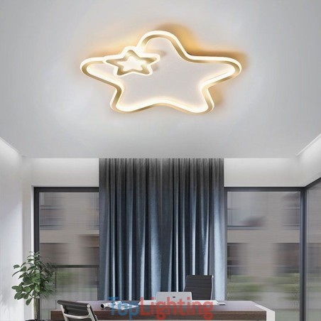 Creative Star Flush Mount Golden Star Ceiling Light Creative Star Flush Mount Golden Star Ceiling Light