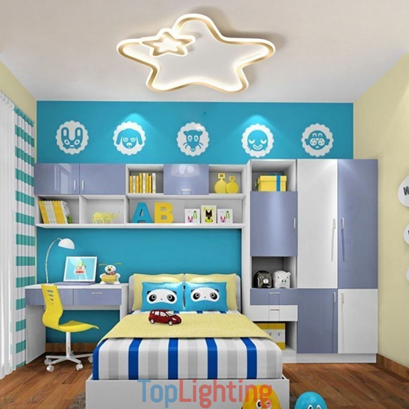 Creative Star Flush Mount Golden Star Ceiling Light