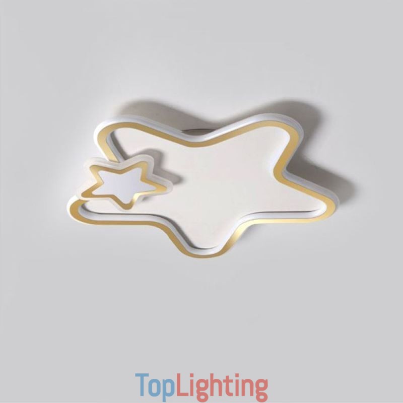 Creative Star Flush Mount Golden Star Ceiling Light
