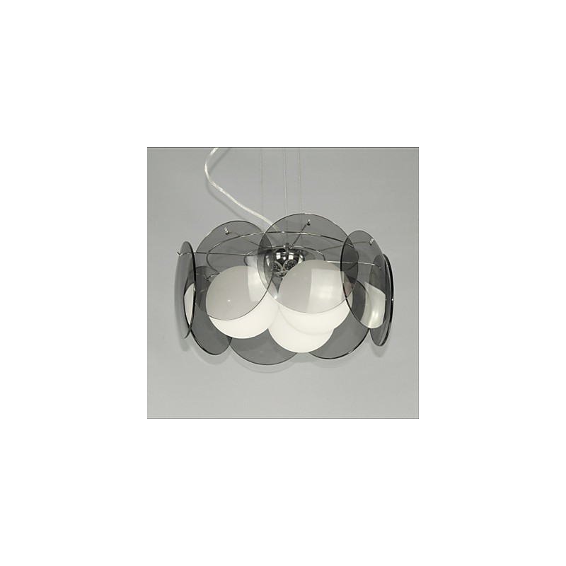 deals Milan Simple Fashion Style Chandelier Light Smoke Gray Glass Chandelier