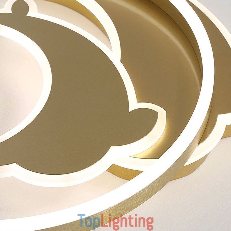 Gold Dolphin Flush Mount Ceiling Light