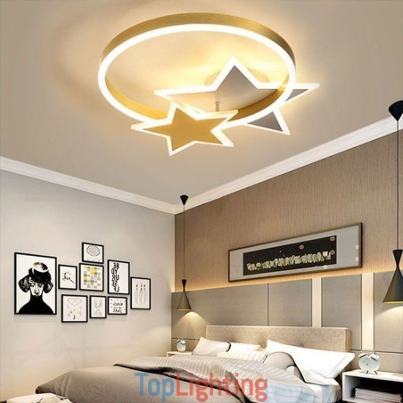Star Flush Mount Ceiling Light Acrylic Double Stars Light Fixture Star Flush Mount Ceiling Light Acrylic Double Stars Light Fixture