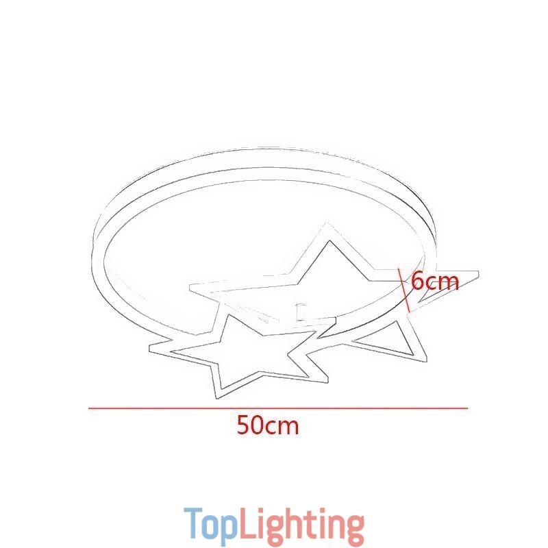Star Flush Mount Ceiling Light Acrylic Double Stars Light Fixture