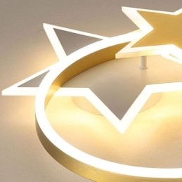 Star Flush Mount Ceiling Light Acrylic Double Stars Light Fixture