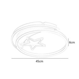 Moon Star Flush Mount Ceiling Light Gold Acrylic Light Fixture