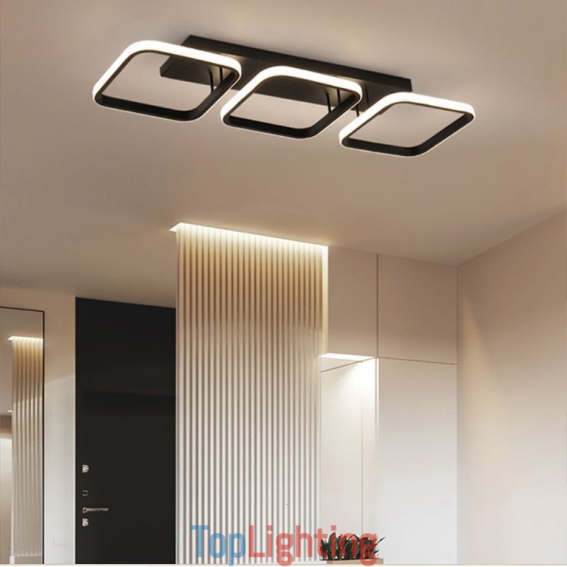 Modern Minimalist Flush Mount Acrylic Square Frame Ceiling Light