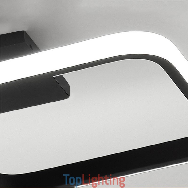 Modern Minimalist Flush Mount Acrylic Square Frame Ceiling Light