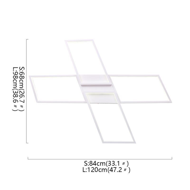 X Shaped Flush Mount Minimalist Acrylic Ceiling Light