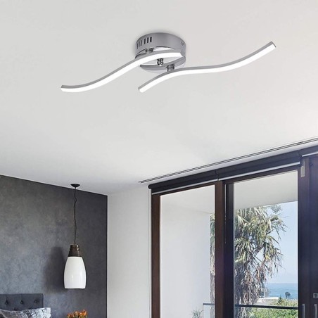Modern Simple Flush Mount Acrylic Wave Shaped Ceiling Light Modern Simple Flush Mount Acrylic Wave Shaped Ceiling Light