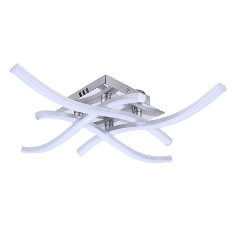 Modern Simple Flush Mount Acrylic 4 Lights Wave Shaped Ceiling Light