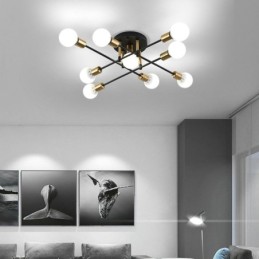 Simple Magic Beans Flush Mount Crossed Ceiling Light