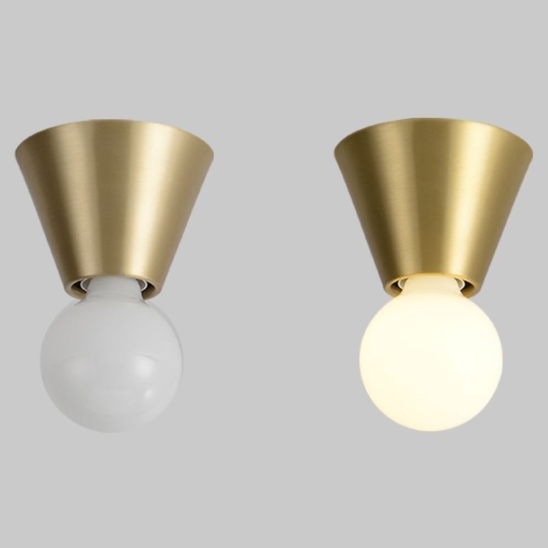 Nordic Brass Mini Flush Mount Ceiling Light