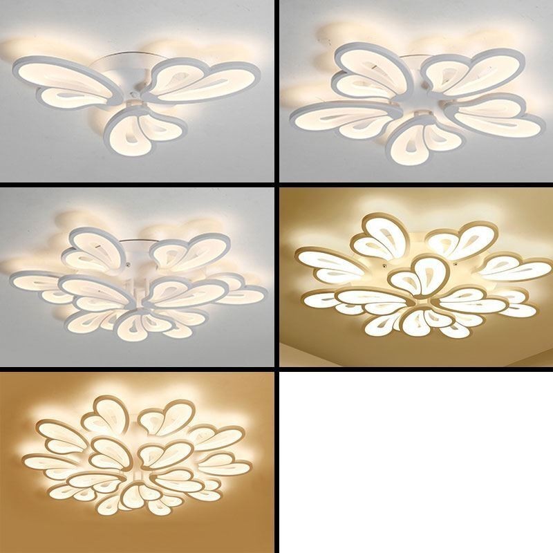 Modern Simple Flush Mount Acrylic Petal Shape Ceiling Light