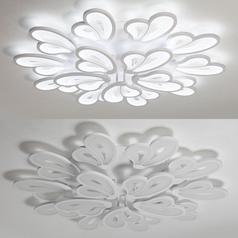 Modern Simple Flush Mount Acrylic Petal Shape Ceiling Light