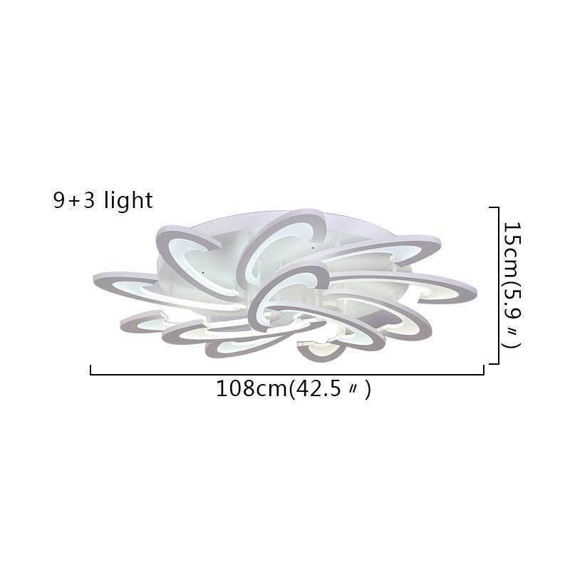 Modern Simple Flush Mount Acrylic Windmill Ceiling Light