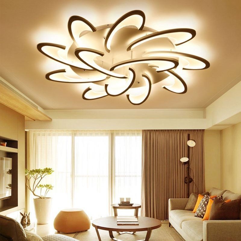 Modern Simple Flush Mount Acrylic Windmill Ceiling Light