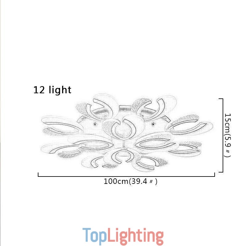 Modern Simple Flush Mount Acrylic Heart Shape Ceiling Light
