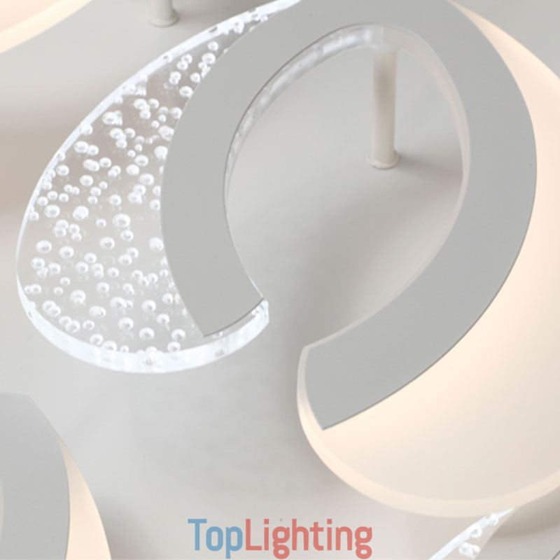 Modern Simple Flush Mount Acrylic Heart Shape Ceiling Light