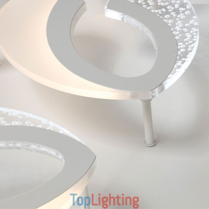 Modern Simple Flush Mount Acrylic Heart Shape Ceiling Light
