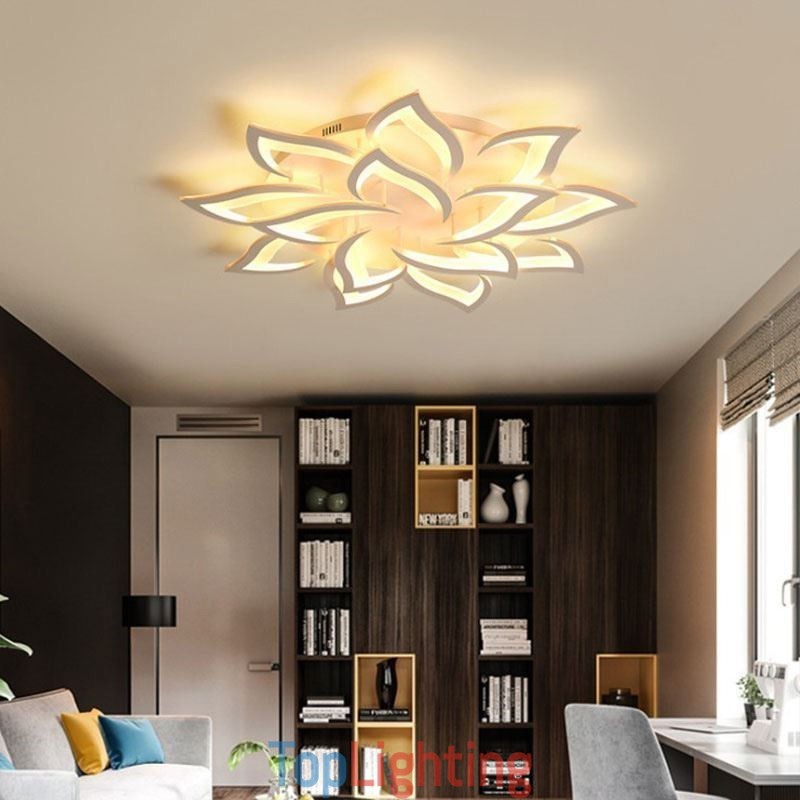 Modern Simple Flush Mount Acrylic Sunflower Shaped Ceiling Light