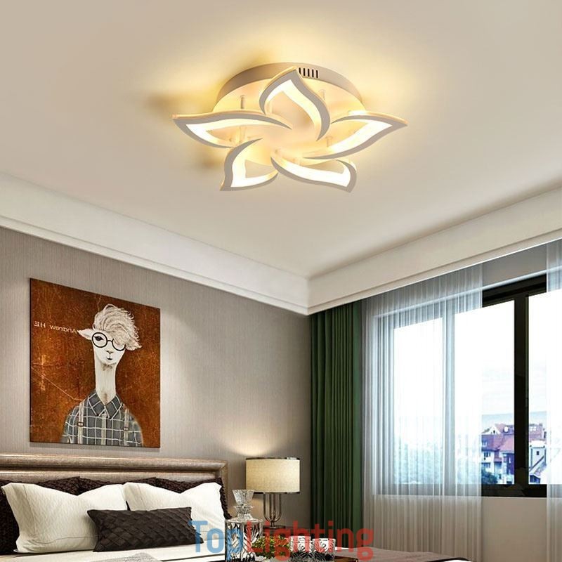 Modern Simple Flush Mount Acrylic Sunflower Shaped Ceiling Light