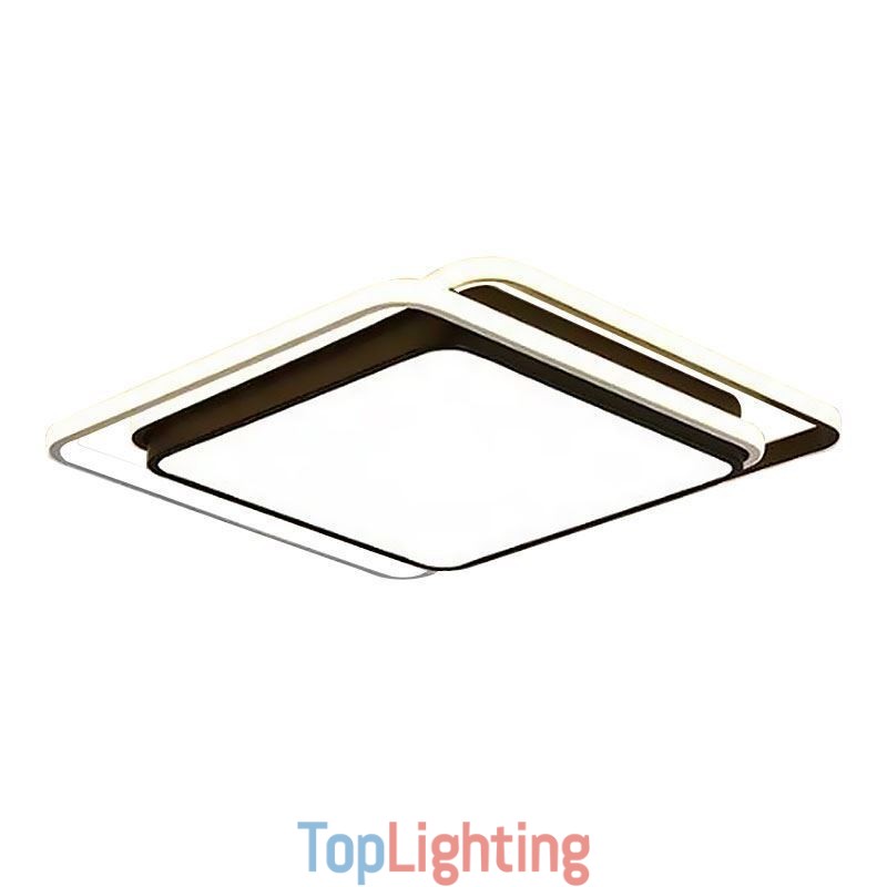 Modern Simple Flush Mount Geometric Ceiling Light Square Frame Lamp Light