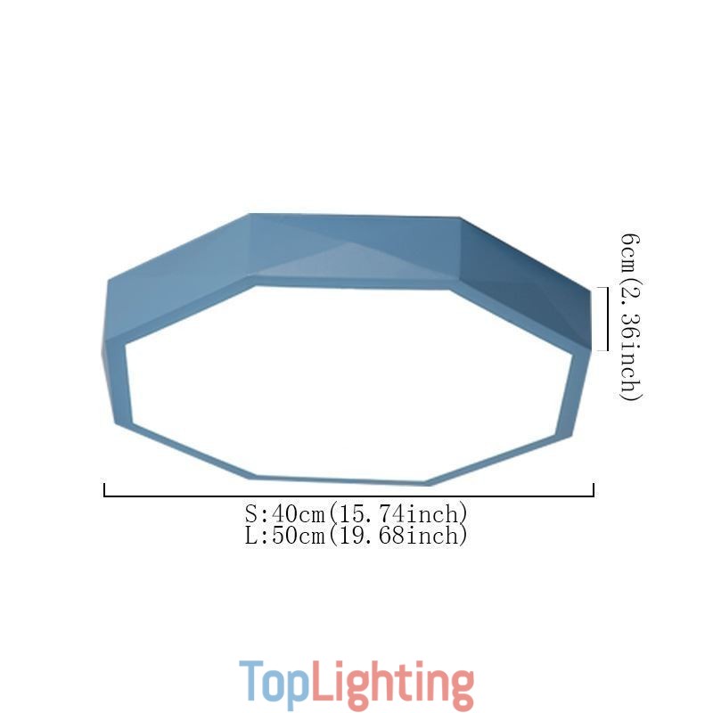 Modern Flush Mount Special Hexagon Design Ceiling Light Ultra Thin Lamp Light