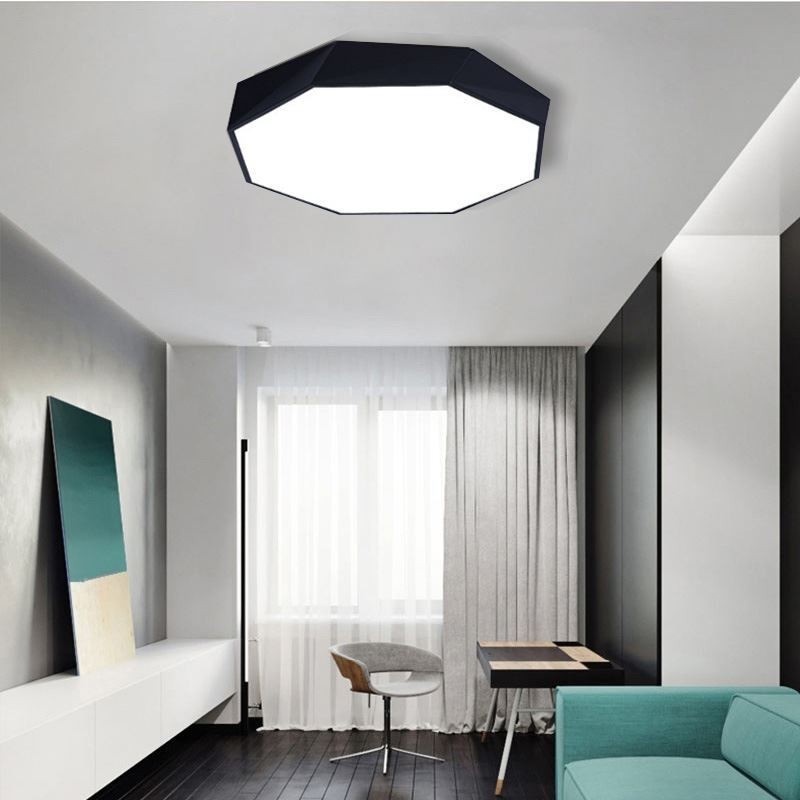 Modern Flush Mount Special Octagon Design Ceiling Light Ultra Thin Lamp Light