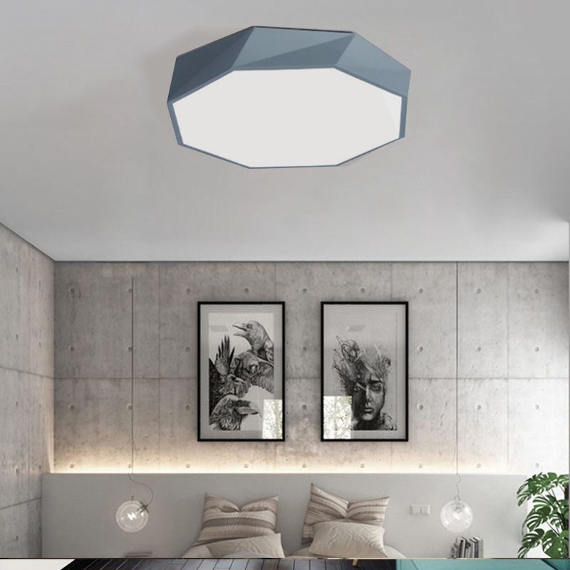 Modern Flush Mount Special Octagon Design Ceiling Light Ultra Thin Lamp Light