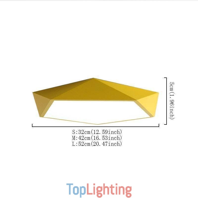 Modern Flush Mount Diamond Design Ceiling Light Ultra Thin Home Lighting Light