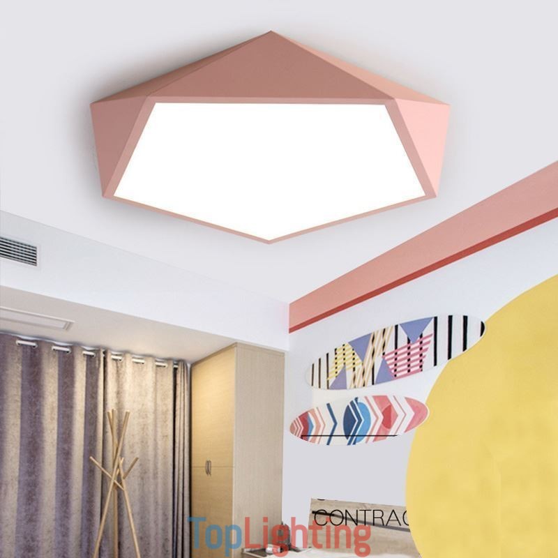 Modern Flush Mount Diamond Design Ceiling Light Ultra Thin Home Lighting Light