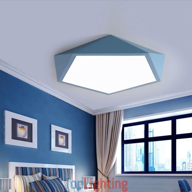 Modern Flush Mount Diamond Design Ceiling Light Ultra Thin Home Lighting Light