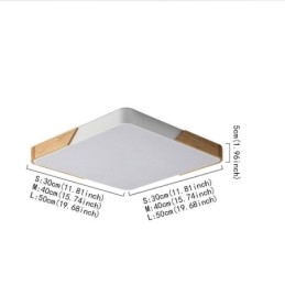 Simple Flush Mount Wood Frame Ceiling Light Super Thin Design Lamp Dinging Light