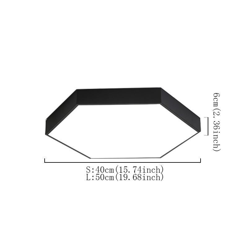 Contemporary Simple Flush Mount Hexagon Ceiling Light