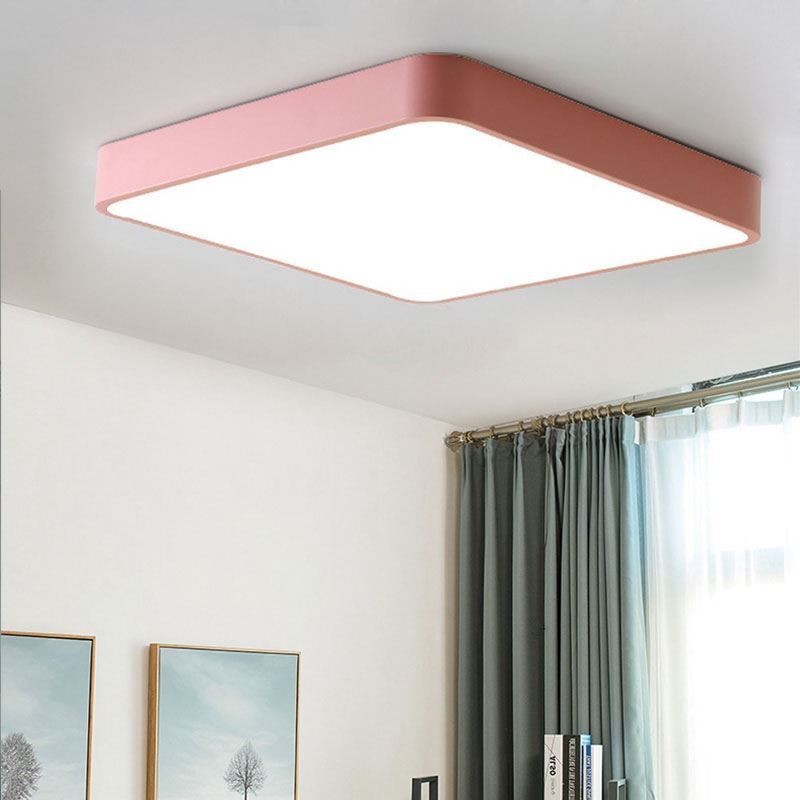 Simlpe Flush Mount Thin Square Light Energy Saving Ceiling Light