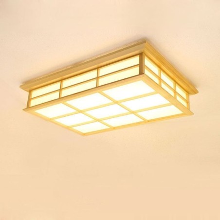 Japanese Cuboid Ceiling Light Solid Wood Ceiling Lighting Japanese Cuboid Ceiling Light Solid Wood Ceiling Lighting