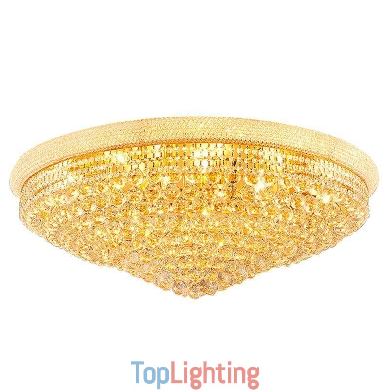European Flush Mount Light Luxury Crystal Ceiling Light