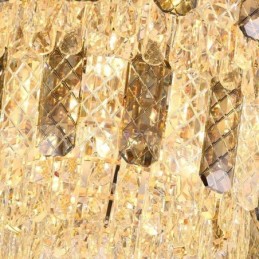 Crystal Flush Mount Double Layer Round Luxury Decrative Ceiling Light 80cm