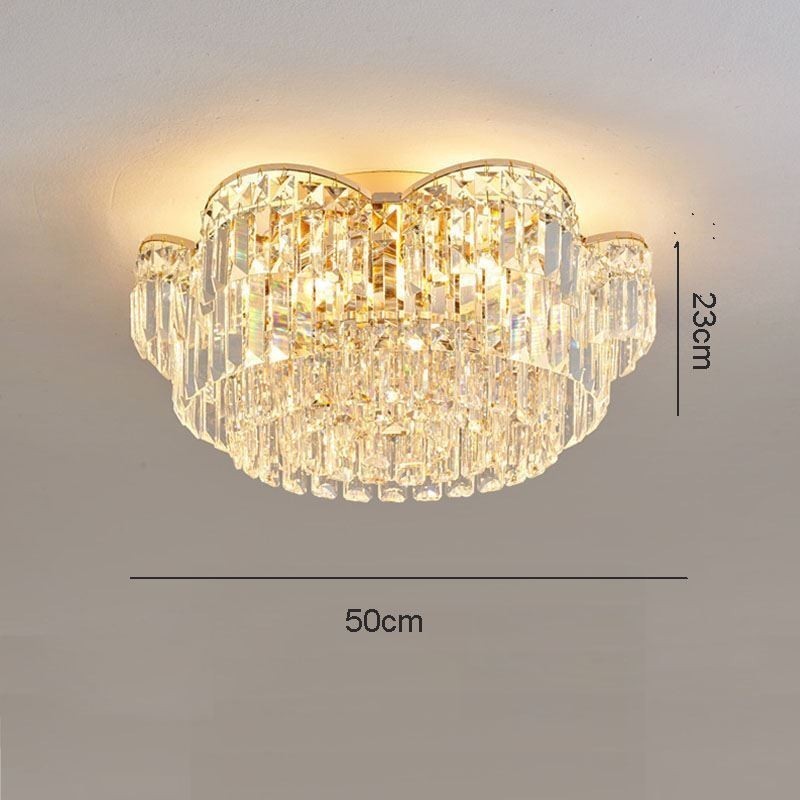 Crystal Flush Mount Luxury Round Crystal Decoration Ceiling Light