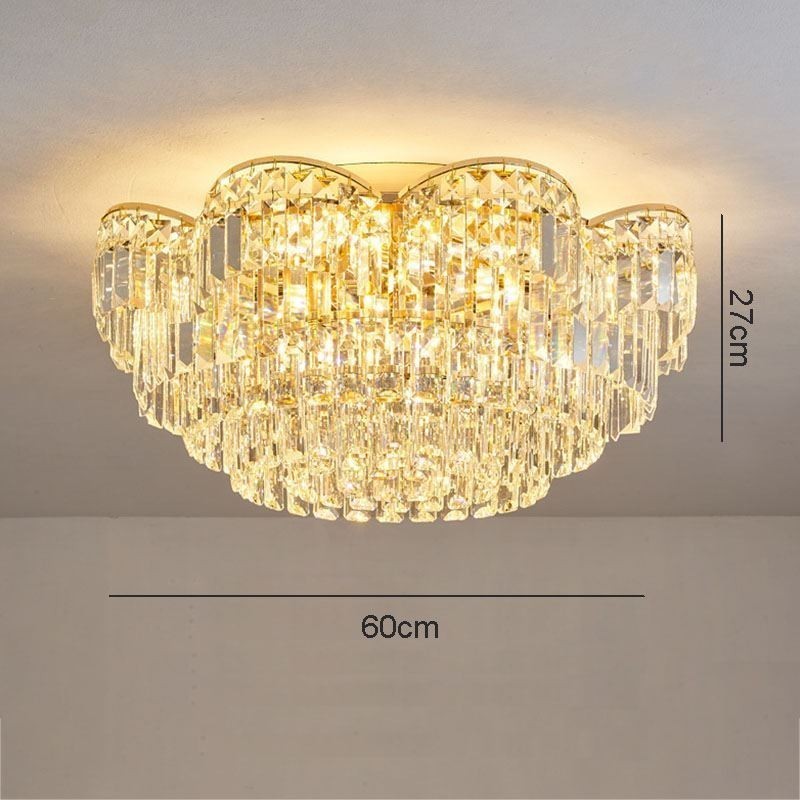 Crystal Flush Mount Luxury Round Crystal Decoration Ceiling Light