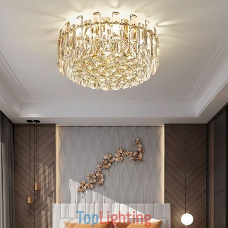 Luxury Crystal Flush Mount Round Crystal Decoration Ceiling Light Luxury Crystal Flush Mount Round Crystal Decoration Ceiling Light