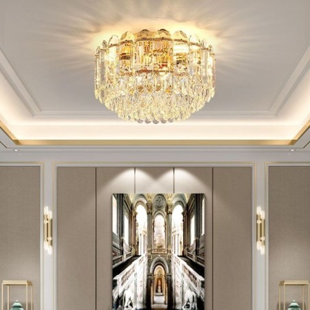 Crystal Flush Mount Round Crystal Decoration Ceiling Lighting Fixtures Crystal Flush Mount Round Crystal Decoration Ceiling Lighting Fixtures