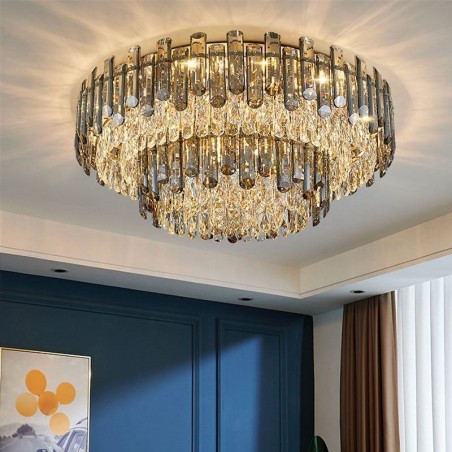 Crystal Flush Mount Simple Modern Round Ceiling Light Dining Light Crystal Flush Mount Simple Modern Round Ceiling Light Dining Light