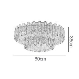 Crystal Flush Mount Simple Modern Round Ceiling Light Dining Light