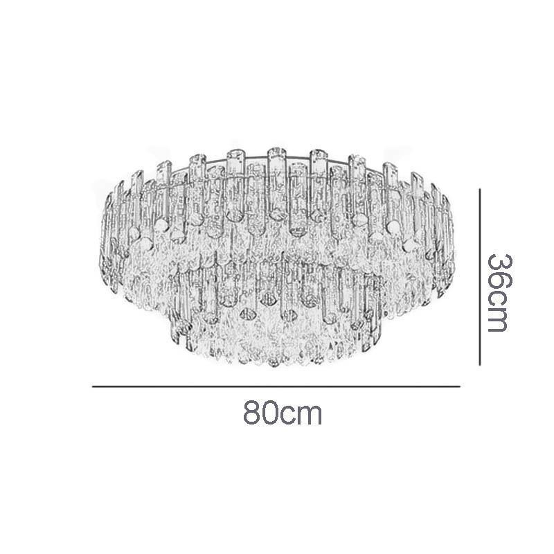 Crystal Flush Mount Simple Modern Round Ceiling Light Dining Light
