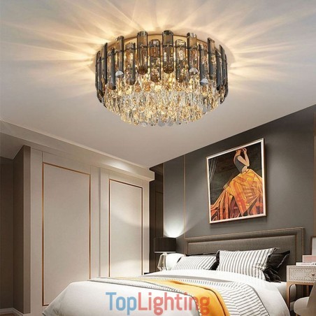 Crystal Ceiling Light Simple Modern Round Flush Mount Decorative Light Crystal Ceiling Light Simple Modern Round Flush Mount Decorative Light