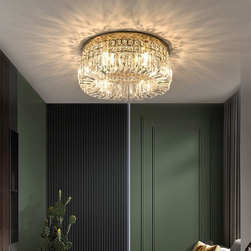 Modern Elegant Ceiling Light Flush Mount Crystal Ceiling Lamp