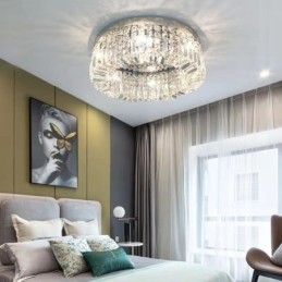 Modern Elegant Ceiling Light Flush Mount Crystal Ceiling Lamp